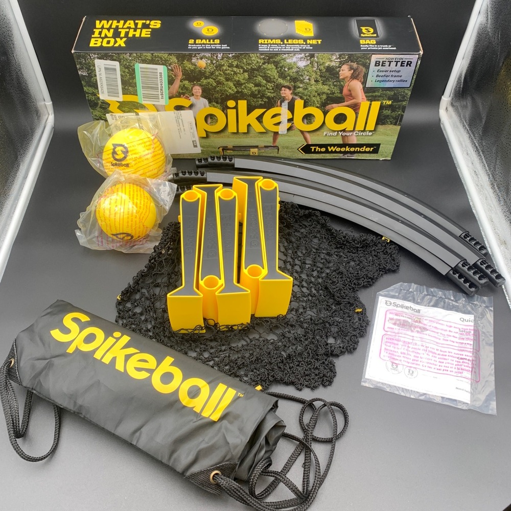 Spikeball The Weekender Roundnet Set Yellow Black Outdoor Game